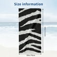 thumbnail image 3 of PHYHOO Funky Abstract Art Black White Microfiber Sand Free Beach Towel Oversized Quick Dry Absorbent for Pool Swimming Bathroom Beach Towel  30x60in, 3 of 8