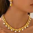 thumbnail image 4 of SIEYIO Elegant Pearls and Alloy Jewelry Set Necklace Bracelet Earrings Rings for Trendy Women Ladies Daily Casual Wear, 4 of 7