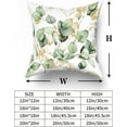 thumbnail image 5 of Eucalyptus Leaf Pillow Covers 18x18 Set of 2 Watercolor Pillow Sage Green Leaf Pillow Covers Gold Leaves Modern Throw Pillows Cover Decor Gifts for Bed Couch Sofa Living Room, 5 of 6
