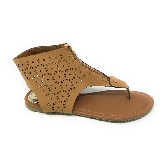 Victoria K Women's Zip Up Thong Sandal