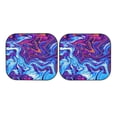 thumbnail image 7 of Daiia Swirl Print Blue Purple 2PCS Car Windshield Sun Shade, Foldable Sun Shield for Car Front Window, Auto Sun Blocker Visor Protector Universal for Truck SUV Pickup-Large, 7 of 7