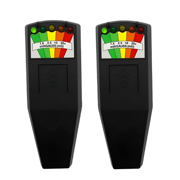 GJX 2 Pack LED EMF Meter Magnetic Field Detector Ghost Hunting Paranormal Equipment Tester Portable Counter