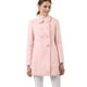 thumbnail image 1 of Abrigo Largo de Invierno Allegra K Cuello Peter Pan Doble Botonadura Mujer Rosa XL, 1 of 8