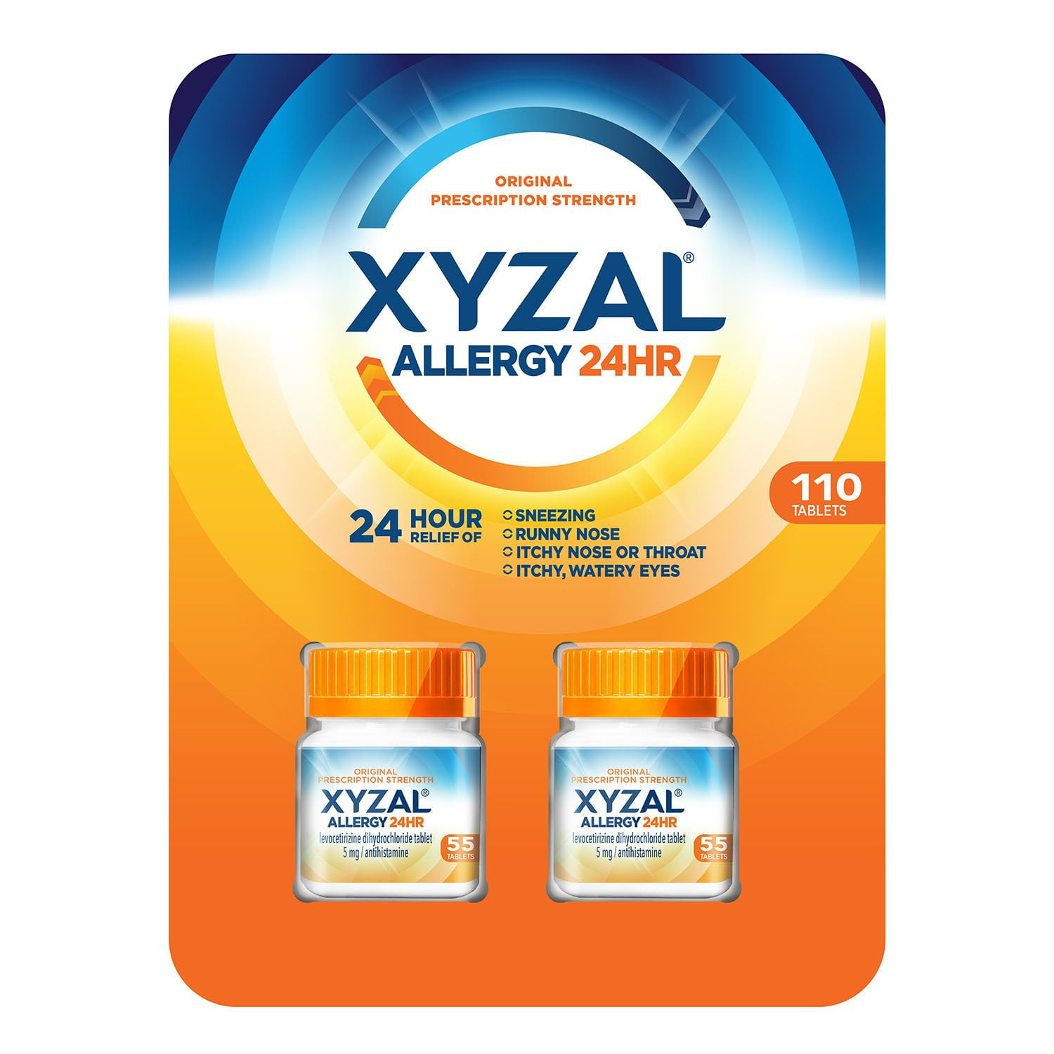 Xyzal Allergy 24 Hour 110 Count Walmart Com Walmart Com