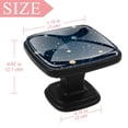 thumbnail image 4 of 4 Pcs Square Cabinet Handle Drawer Pulls Galaxy Planet Knobs with Screws Furniture Office Cabinet Knob Decoration, 4 of 7