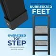 thumbnail image 5 of Sorfey 2-Step Step Ladder Slim, Anti-Slip Foldable Ladder Step Stool, Gray Wood & Black, 5 of 8