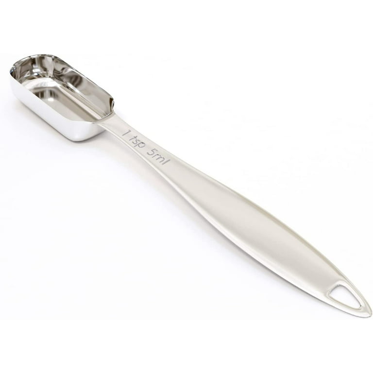 1 Teaspoon(5 mL | 5 cc | 1/3 Tablespoon) Single Measuring Spoon, Stainless  Steel Rectangular Individual Measuring Spoons, Long Handle Measuring Spoons