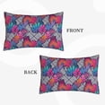 thumbnail image 2 of Pofeuu Tropical Leaves Print Polyester Microfiber Plush Pillowcases, Super Soft and Cozy Pillow Case Covers with Envelop Closure（Pillow core not included）-16"x24", 2 of 6