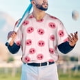 thumbnail image 5 of Uemuo Cute Pig Nose Print Mens Polo Shirts Baseball T-shirt Performance Short Sleeve Golf Shirt Moisture Wicking Athletic Casual Collared T-Shirt-Large, 5 of 7