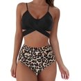 thumbnail image 1 of Women Wrap Bikini Set Push Up High Waisted 2 Piece Swimsuits, 1 of 4