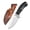 White Blade, variant on SDOKEDC Outdoor Fixed Blade Knife, DC53 Steel, G10 Handle with Leather Sheath for Camping