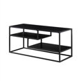thumbnail image 4 of Floating Wood Shelf TV Stand for TVs up to 43 Inches - 40 Inch - Solid Black, 4 of 7