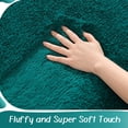 thumbnail image 4 of Alfombra BENRON de 91 x 152 cm, suave, esponjosa, lavable, verde azulado, 4 of 6
