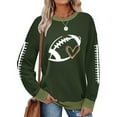 thumbnail image 2 of ZJXFGS Ladies Football Sweatshirtsfootball Pullover Womenfootball Crewneck Womenfootball Mom Sweatshirts for Women Green L, 2 of 4