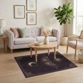 thumbnail image 3 of ODIKA Moth Gothic Shaped Round Mystical Witchy Stars Magical Whimsical Non-Slip Chair-Friendly for Home Office, Gaming Room, Under Desk, 3 of 7