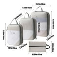 thumbnail image 3 of Travel Compression Storage Bags 4 Piece Set Luggage Organizer Bags Waterproof Compression Structure Categorized Partition for Travel Business Trips Luggage Organization Clothes Shoes Home Storage, 3 of 6