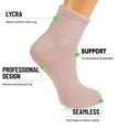 thumbnail image 4 of Women's Diabetic Ankle Socks 3-pairs – Non-Binding Seamless Toe, Soft Cotton for Circulation & Comfort (Size 9-11), 4 of 4