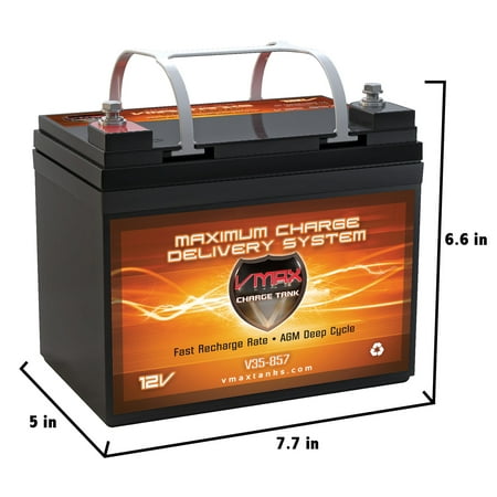 12V 35AH AGM U1 Battery VMAX V35-857 for Minn Kota Endura C2 45lb Trolling Motor price history on PriceWatchPro