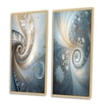thumbnail image 3 of Designart "Fractal Spiral Cosmic Bliss II" Fractals Framed Wall Art Set Of 2 - Transitional Blue Frame Gallery Set For Office Decor, 3 of 6