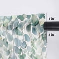 thumbnail image 5 of Eucalyptus Leaves Valance Curtains for Kitchen/Living Room/Bathroom/Bedroom Window, Rod Pocket Small Topper Half Short Window Curtains Voile Sheer Scarf, Teal Botanical Summer Weeping 54"x18", 5 of 8