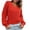 Orange, variant on IROINNID Womens Sweater V-Neck Pullover Sweater Solid Color Casual Mid-Length Long Sleeve Three-Dimensional Feather Sweater Knitted Lantern Tops Blouse