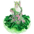 thumbnail image 3 of Jenniferwu Infant Toddler Baby Newborn Little Girl's Pageant Party Birthday Dress G588 Greenpink 12-18M, 3 of 7
