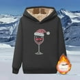 thumbnail image 5 of HOMBOM Womens Xmas Holiday Christmas Sweatshirts Black Pullover Hoodies Fleece Linend Party Shirts for Ladies Long Sleeve, 5 of 7