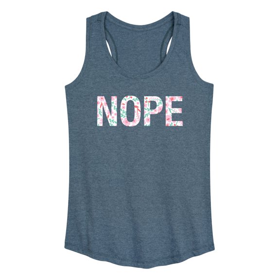 Instant Message - Floral Fill Nope - Women's Racerback Tank