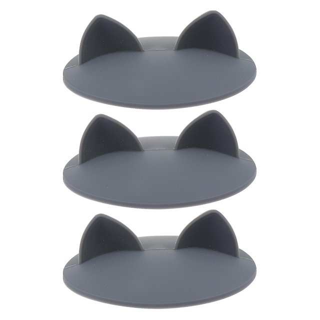 Tapas de silicona QUANZHOUTIANDI a prueba de fugas para tazas gris 3 uds