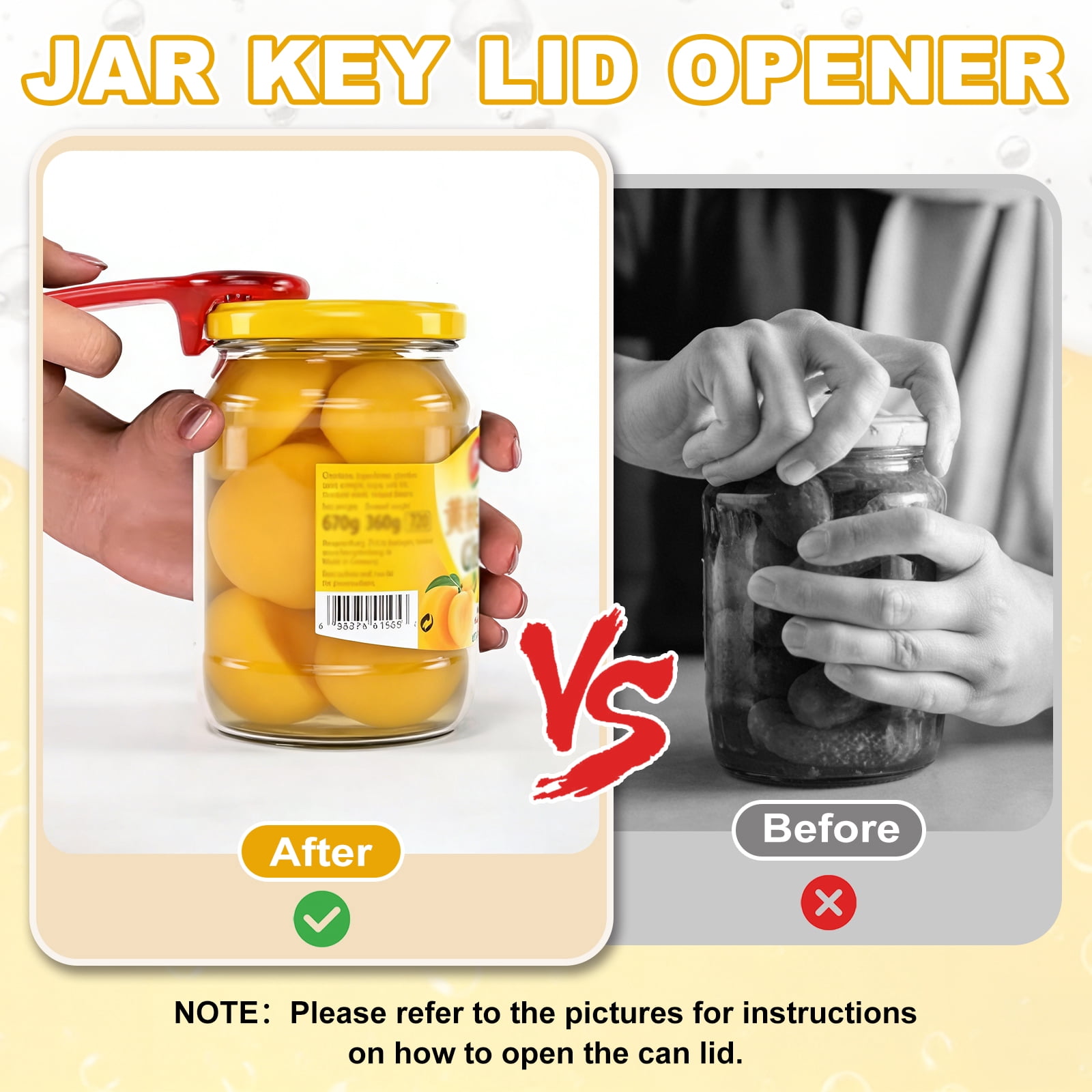 Uxcell 12 Pcs Jar Key Lid Opener, Plastic Jar Lid Opener Easy Grip Multifunctional Durable Can Open Tool for Elderly Seniors Women Weak Hands Easy-use by Anyone, Transparent White