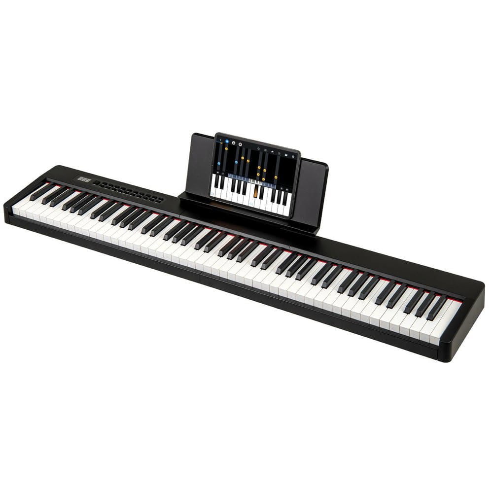 Resenkos 88-Key Velocity-Sensitive Keyboard with Premium Audio Sound Source - Black