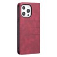 thumbnail image 5 of iPhone 13 Pro Max Wallet Case, PU Leather Flip Kickstand Magnetic with Card Holder Shockproof Soft TPU Protective Cover, Red, 5 of 6