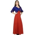 thumbnail image 1 of Bimba Robe Longue Maxi Taille Empire pour Femmes Manches 3/4 Robe d'Été Élégante pour les Vacances, 1 of 8