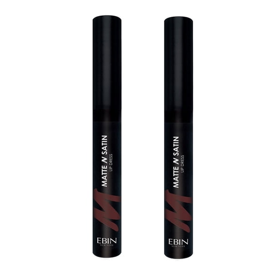 Pack of 2 Ebin New York Matte N Satin Lip Dress, Sultry Brown CMSLD06