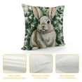 thumbnail image 4 of Awypu  Happy Easter Buffalo Plaid Rabbit Throw Pillow Cover, Eucalyptus Leaves Hello Spring Cushion Case Decoration for Sofa Couch, 4 of 5