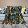 thumbnail image 2 of Nawypu Tiger and Peacock Throw Blanket Soft Cozy Fluffy Flannel Throws Blankets for Couch Bed Sofa Living Room Bedroom Home Decor, Lightweight Fuzzy Plush Blanket for All Season, 2 of 6
