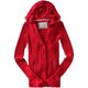 thumbnail image 1 of Aeropostale suéter con capucha y botones para mujer, rojo, extra pequeño, 1 of 1
