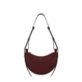 thumbnail image 1 of Crescent Moon Bag, Shoulder/Crossbody Bag, Plain Texture, Black Cherry Color, In Stock, Ships Immediately (High-Quality Version) + Gift Box, 1 of 3