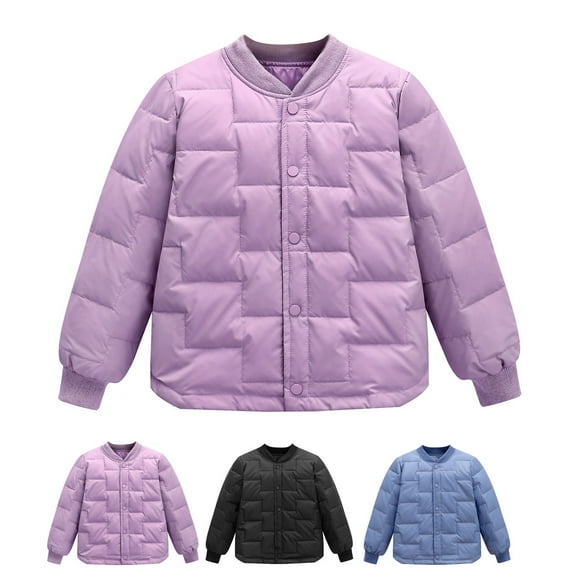 Uxgjfwu Toddler Jacket 3T Toddler Baby Kids Winter Boys Girls Cute Solid Color Long Sleeved Thickening Windproof Coat Jacket