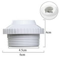 thumbnail image 6 of Pool Jet Nozzles 3/4-Inch Pool Eyeball Jet SP1419D Opening Water Directional Flow Inlet Pool Return Jet Fittings Pool Accessories-White, 6 of 8