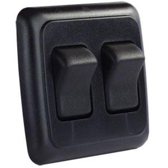 12235 Double Rocker Switch Assembly - Black
