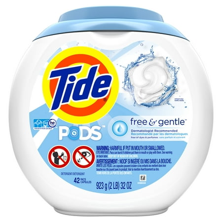 Tide Pods Laundry Detergent Pacs - Free & Gentle - 33oz/42ct
