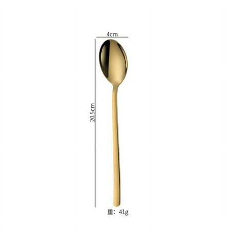 

And Table Mats Pack Of 4 Gold Plated Stainless Steel Spoons Mini Teaspoons Set