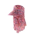 thumbnail image 4 of Sombrero de pesca de ala ancha, de malla transpirable, con protector facial desmontable y solapa para el cuello, ideal para protegerse del sol, ideal para actividades al aire libre, rosa, 4 of 8