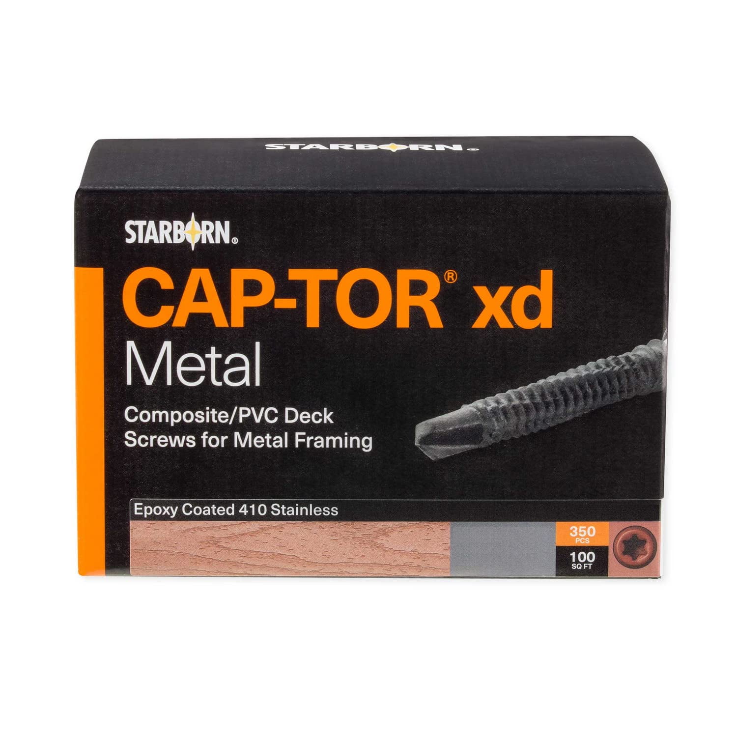 Starborn CapTOR xd Cedar Screws for Metal Framing