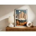 thumbnail image 2 of Dolomites Italy Mountain Range Poster Italian Alps Print Modern Landscape Wall Art Autumn Forest Scene Nature Illustration Hiking Decor - Poster Unframed, 2 of 3