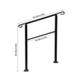 thumbnail image 2 of Outdoor Stair Railing, 3-Step Outdoor Step Rail, Step Metal Exterior Railing, 39in Height, 2 of 19