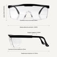 thumbnail image 2 of Gafas de seguridad con lentes transparentes antivaho/antisalpicaduras para la construcción, gafas de protección para los ojos de laboratorio, montura negra - Transparente, 2 of 5