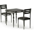 thumbnail image 1 of Dining Table Set for 2, Dining Table and 2 Chairs Set, 3 Piece Dining Table Set with Spiral Table Legs for Small Spaces, Kitchen, Apartment,300lbs, 1 of 7