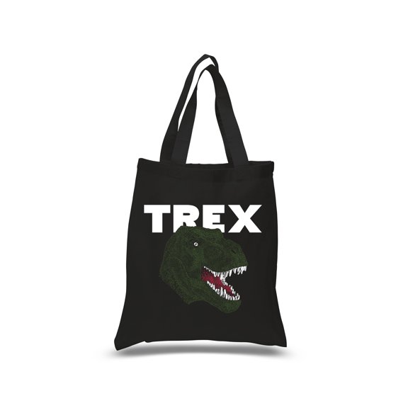 Small Word Art Tote Bag - T-Rex Head